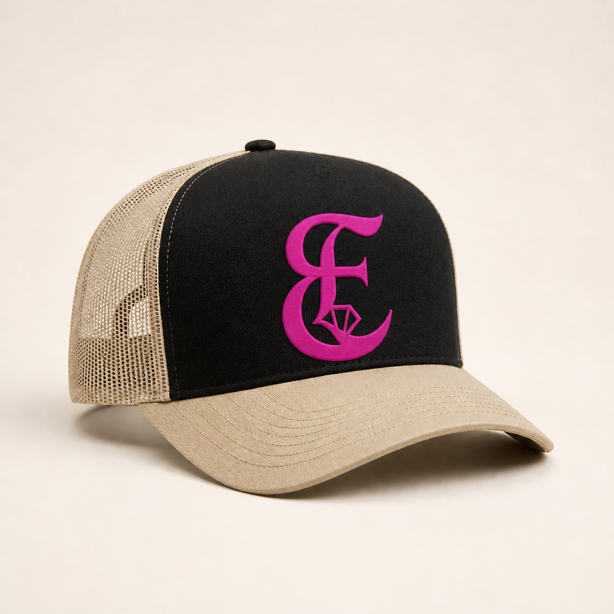 Bone Emerald - E Diamante Rosa - Preto Bege