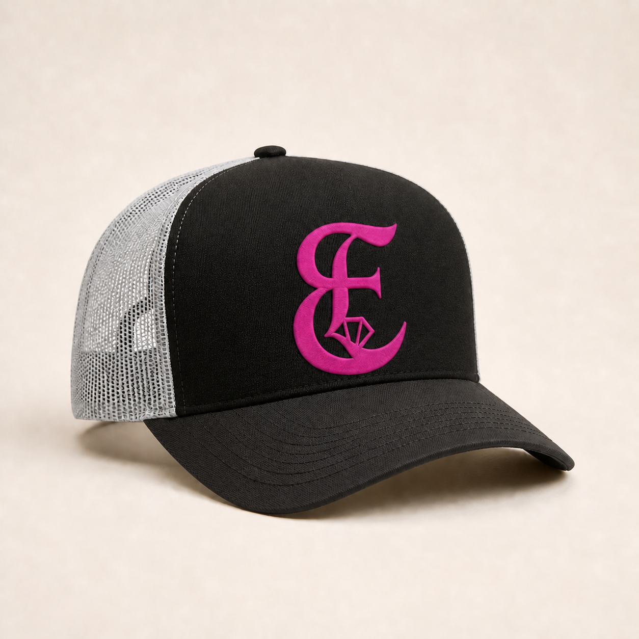 Bone Emerald - E Diamante Rosa - Preto Cinza