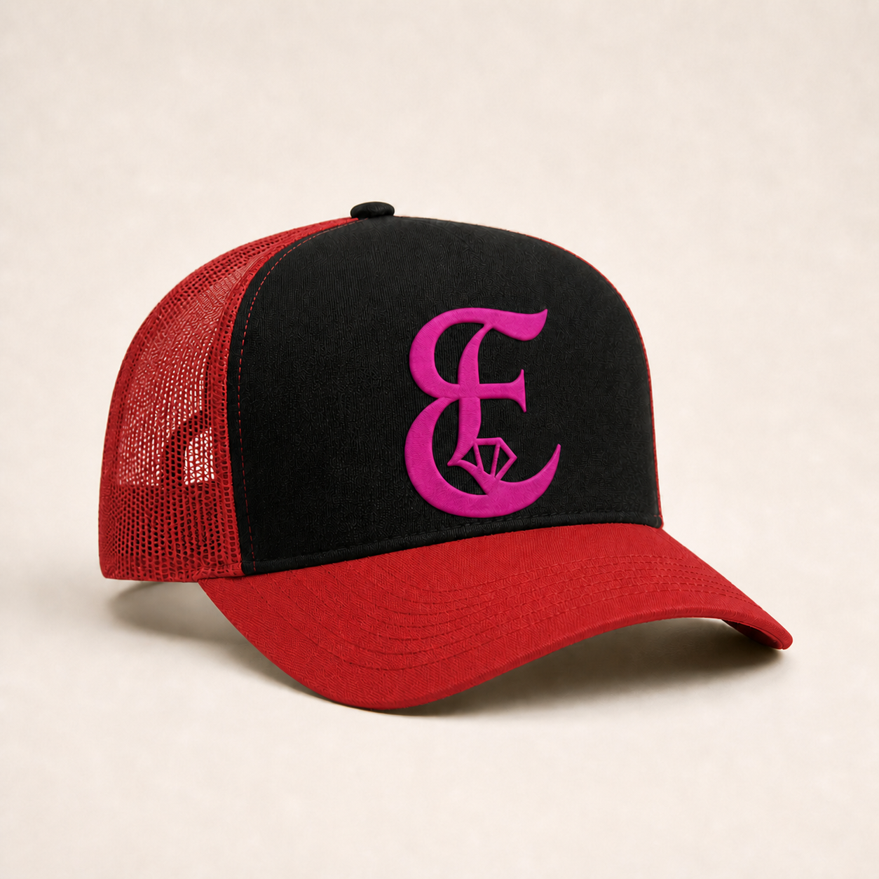 Bone Emerald - E Diamante Rosa - Preto Vermelho 02