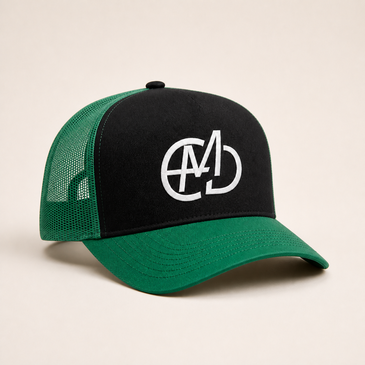 Bone Emerald - EMD Monograma Branco - Preto Verde