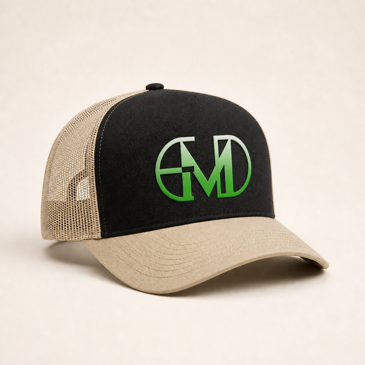 Bone Emerald - EMD Monograma Verde - Preto Bege