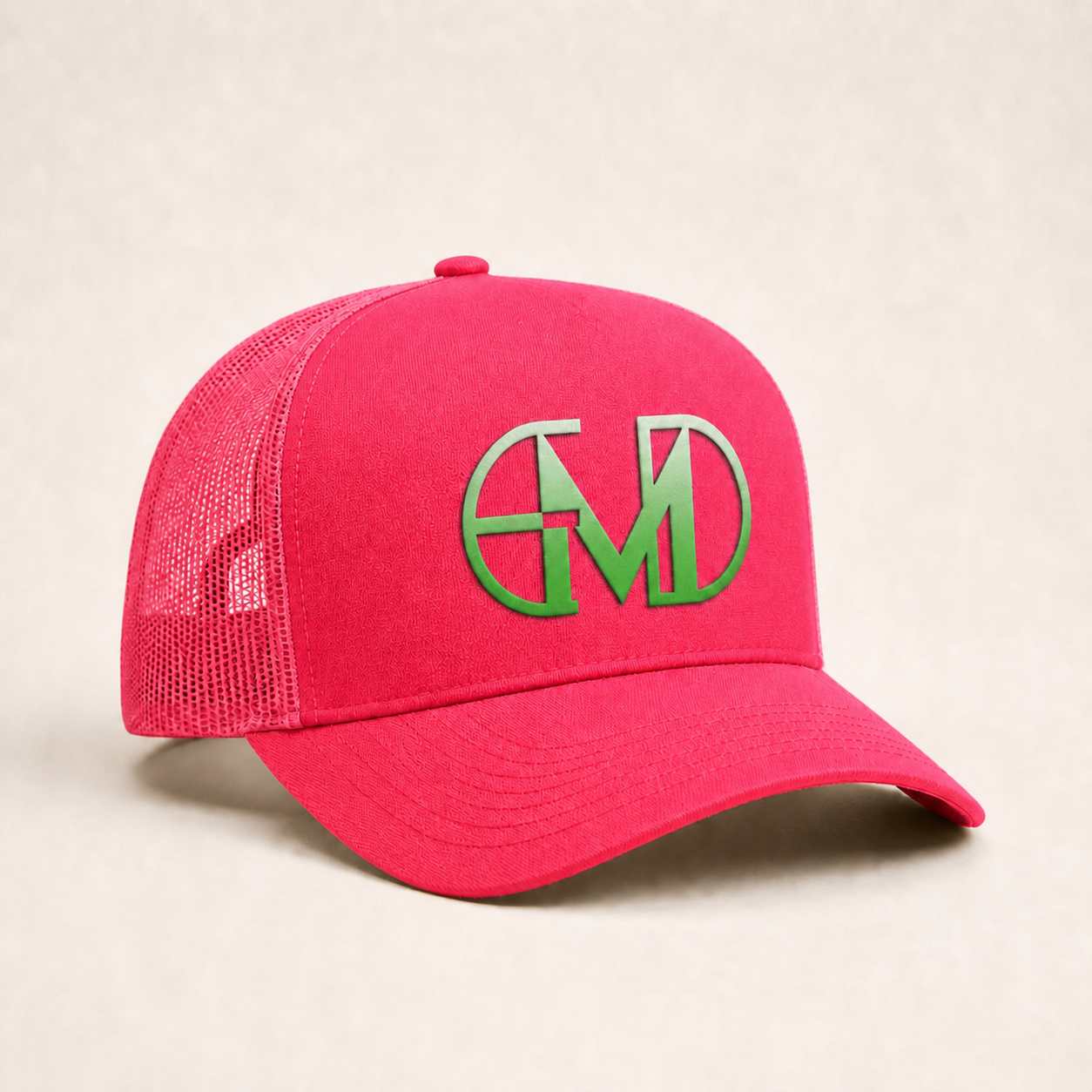 Bone Emerald - EMD Monograma Verde - Rosa Pink