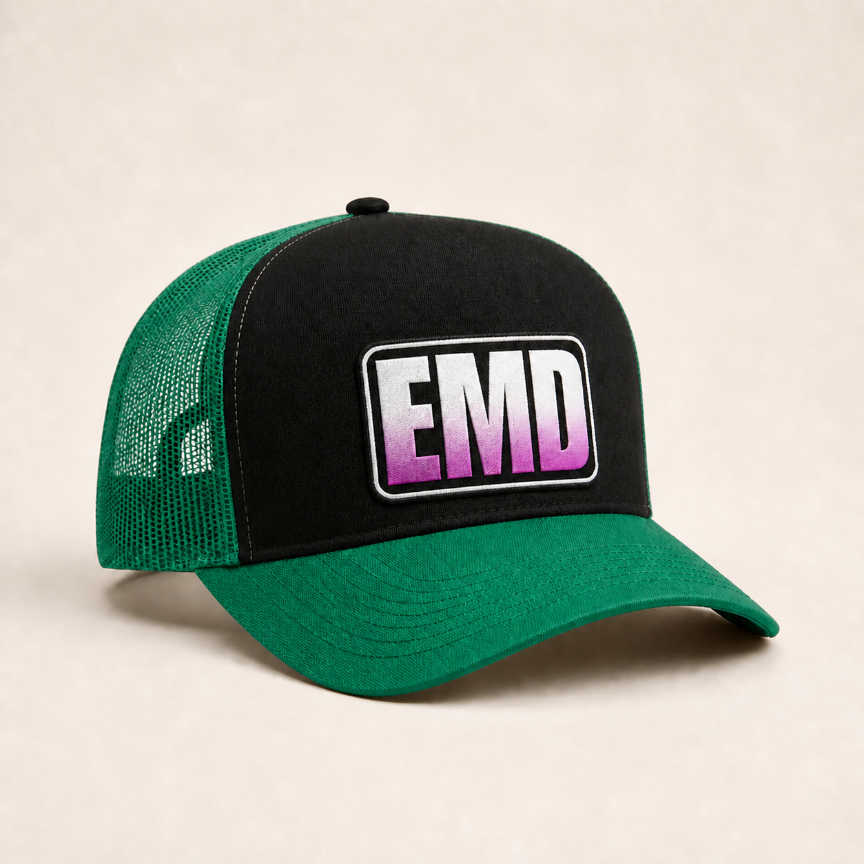 Bone Emerald - EMD Retangulo Gradiente - Preto Verde