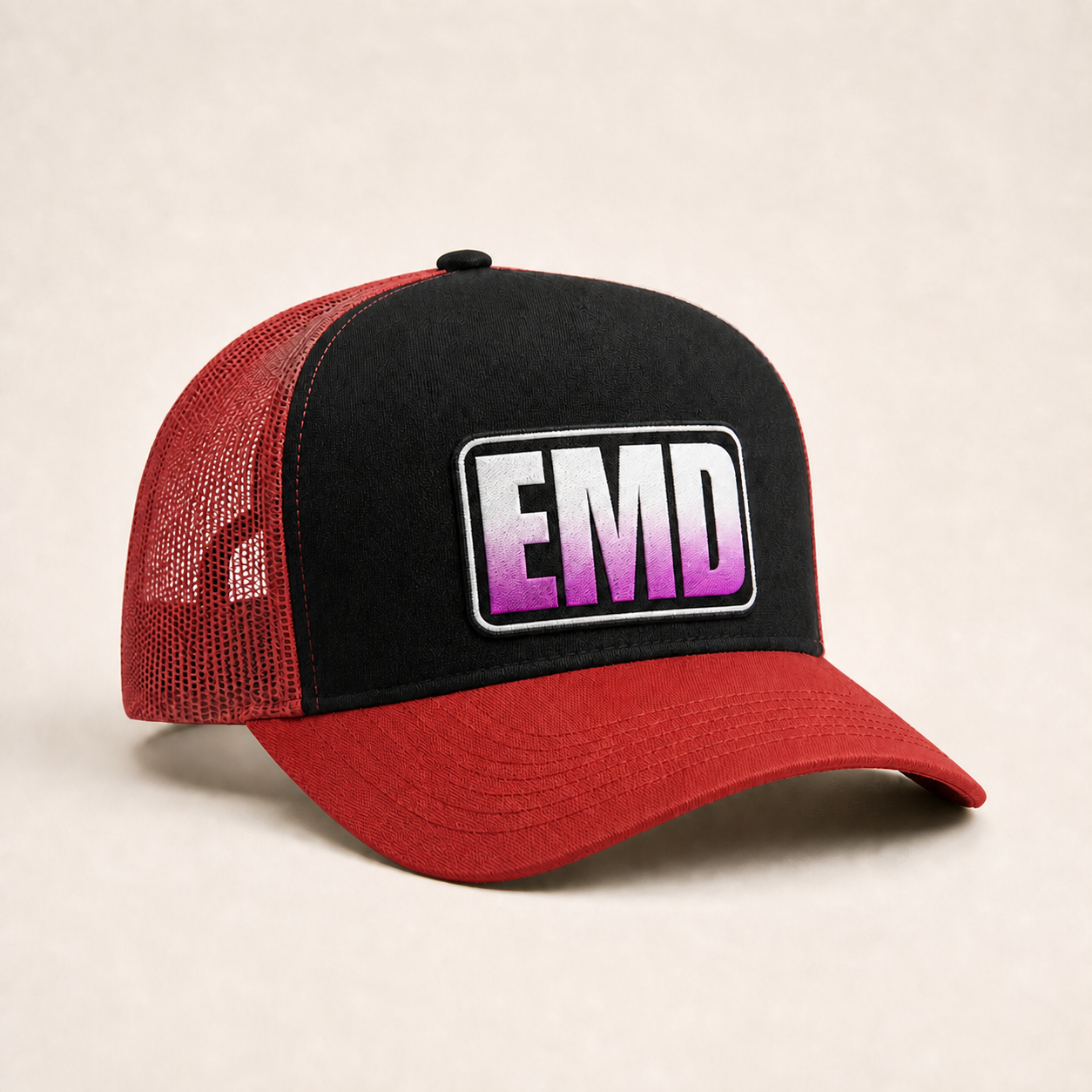 Bone Emerald - EMD Retangulo Gradiente - Preto Vermelho