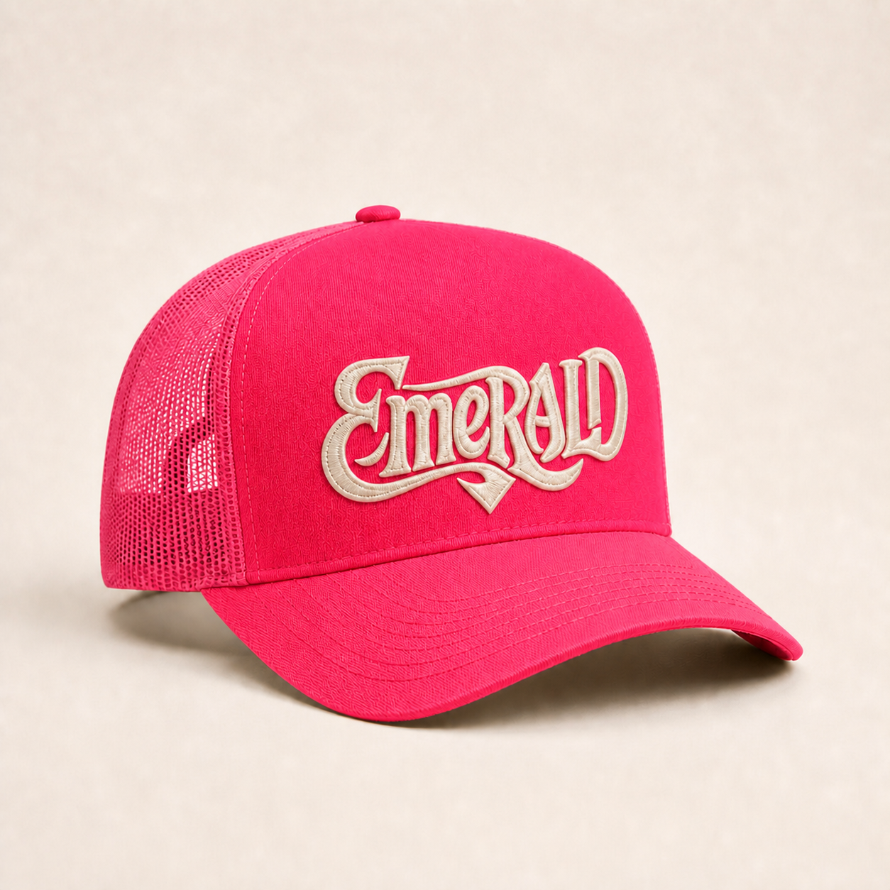 Bone Emerald - Emerald Script Preto 02 - Pink