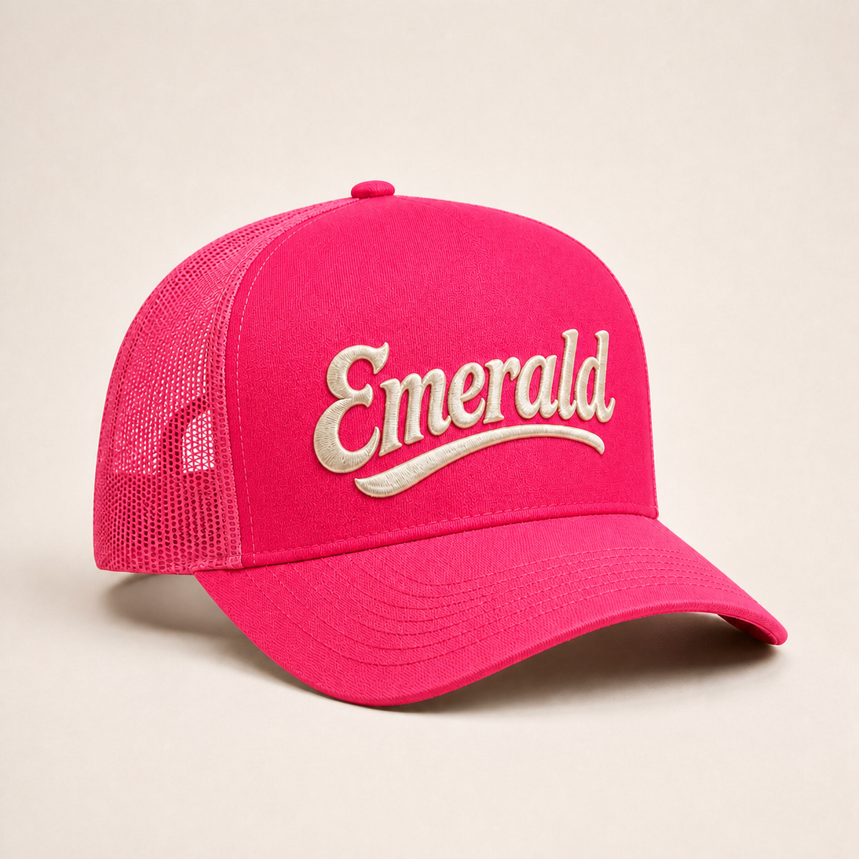 Bone Emerald - Emerald Script Preto - Pink