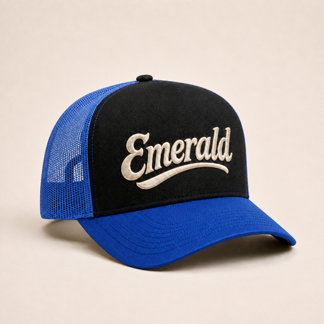 Bone Emerald - Emerald Script Preto - Preto Azul
