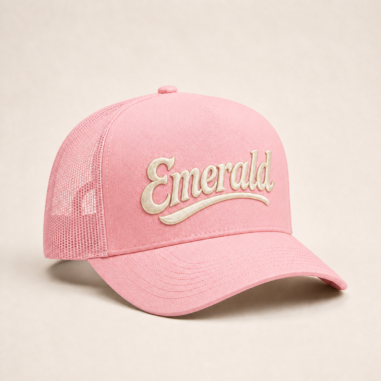 Bone Emerald - Emerald Script Preto - Rosa Claro