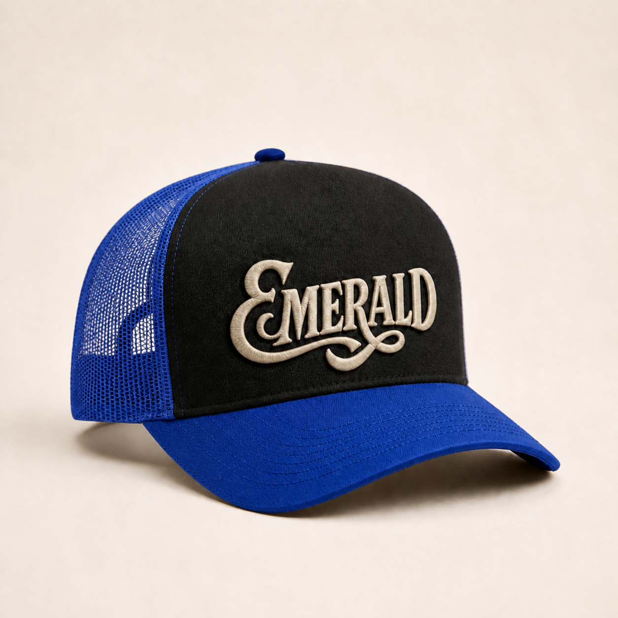 Bone Emerald - Emerald Script Sombra - Preto Azul