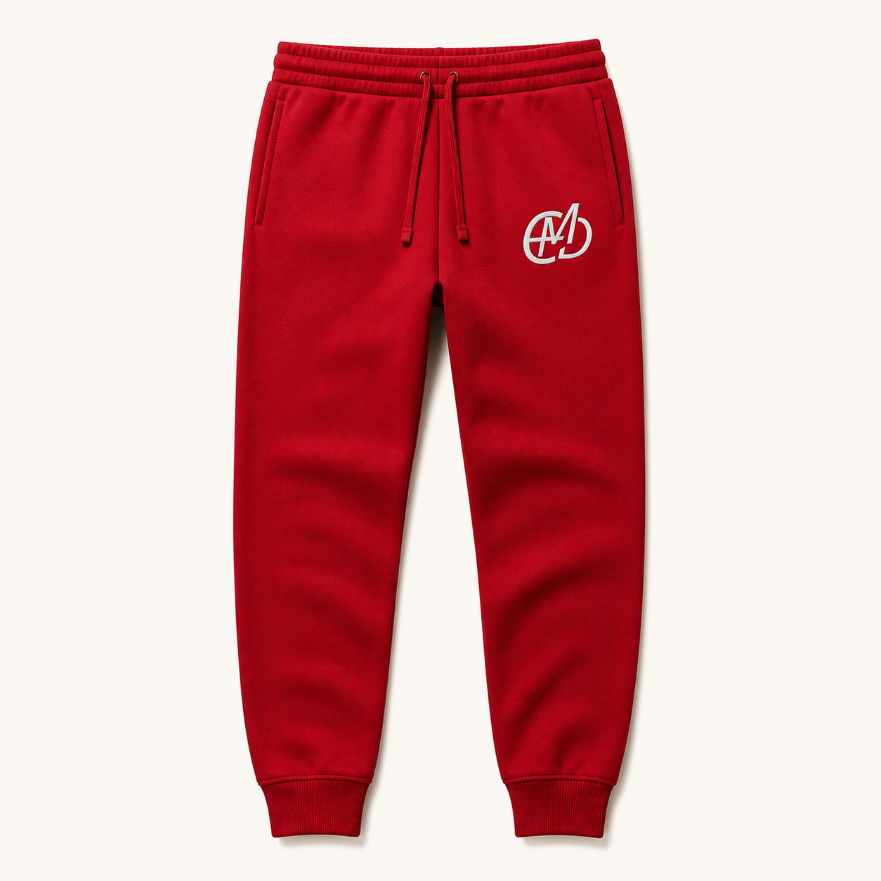 Calca Moletom Emerald - EMD Monograma Branco - Vermelho