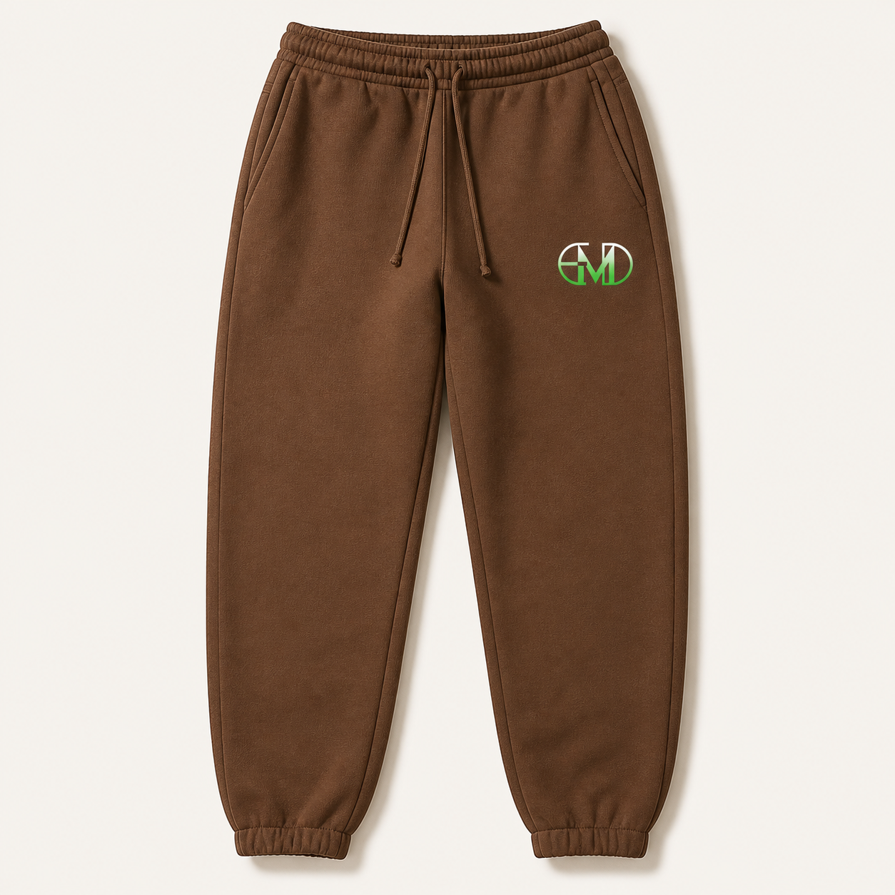 Calca Moletom Emerald - EMD Monograma Verde - Marrom