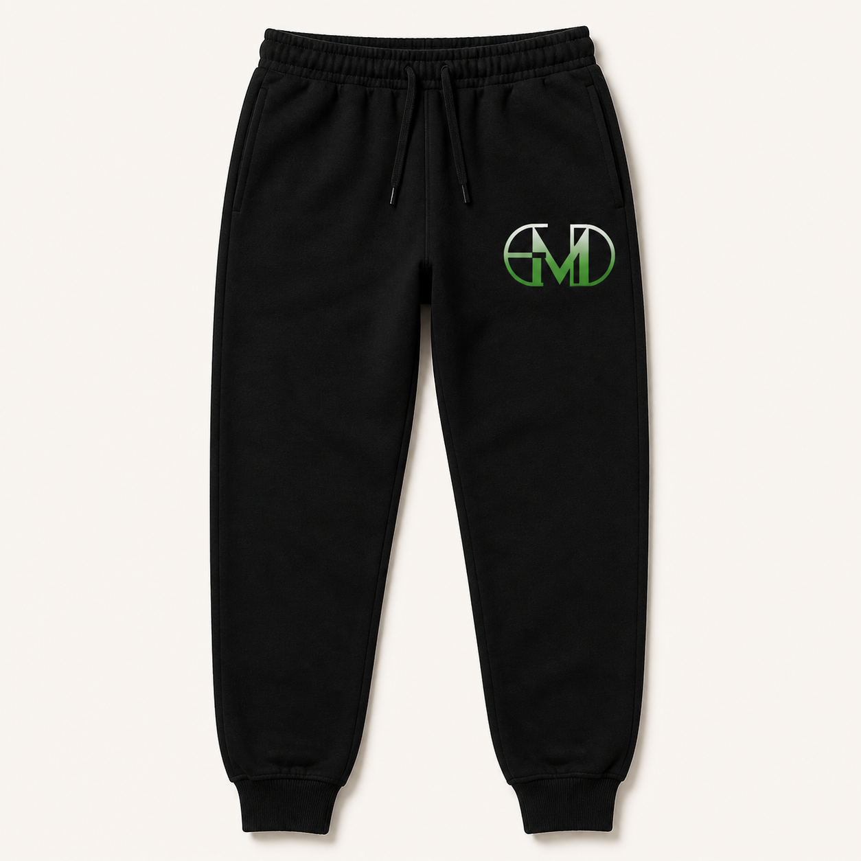 Calca Moletom Emerald - EMD Monograma Verde - Preto
