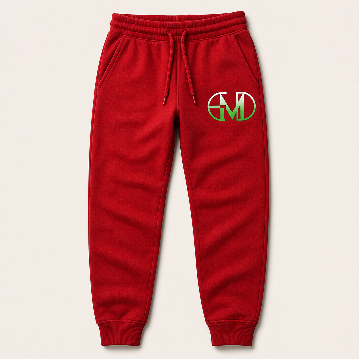 Calca Moletom Emerald - EMD Monograma Verde - Vermelho