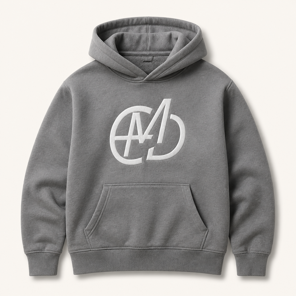 Moletom Emerald - EMD Monograma Branco - Cinza