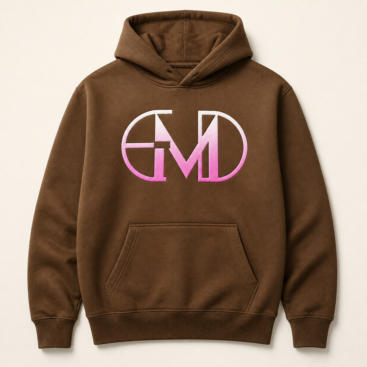 Moletom Emerald - EMD Monograma Rosa - Marrom