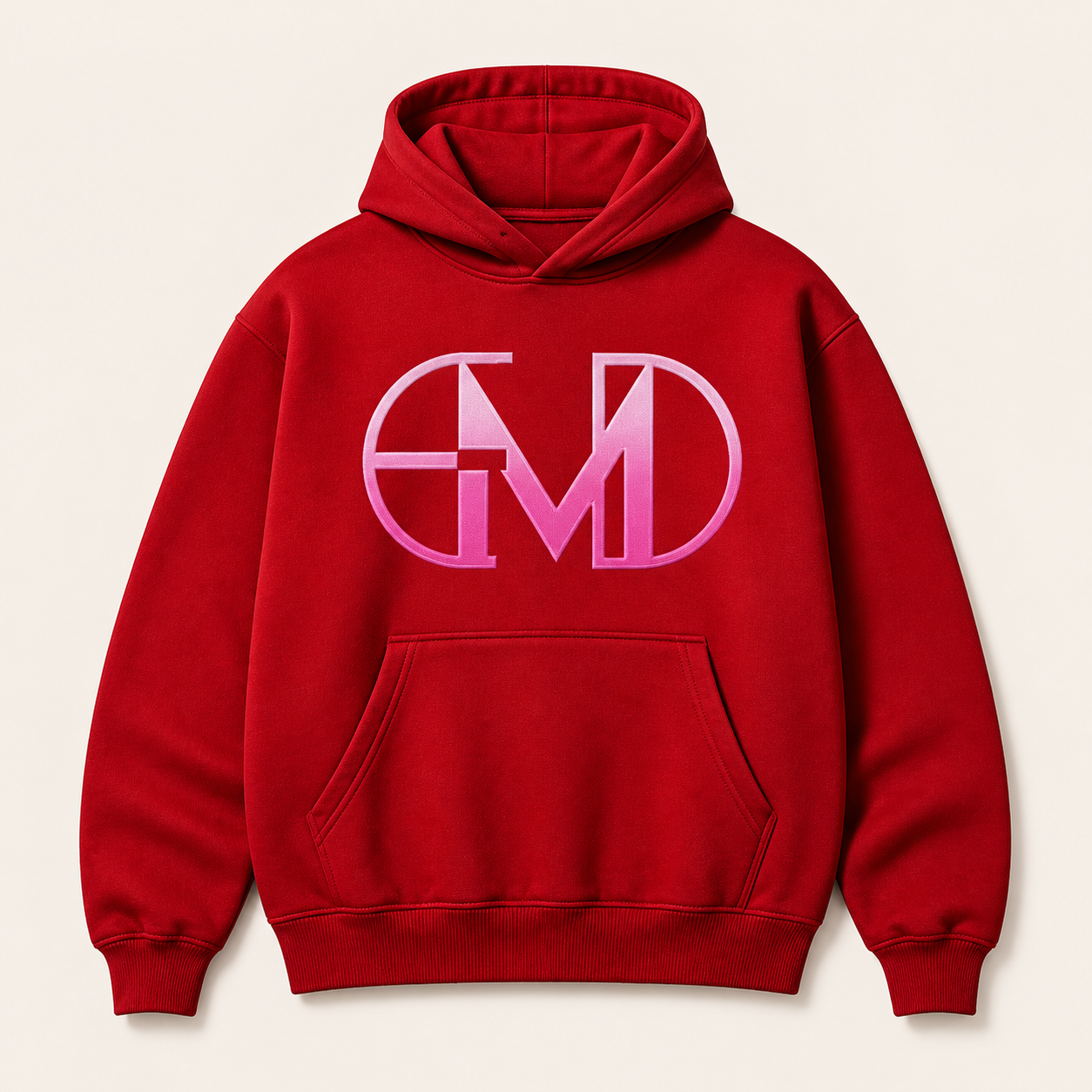 Moletom Emerald - EMD Monograma Rosa - Vermelho