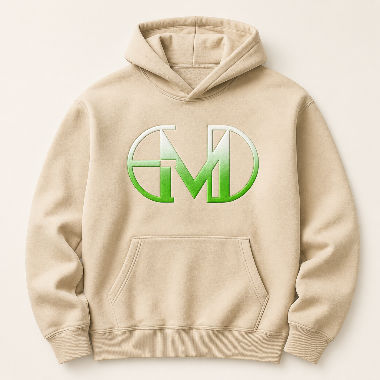 Moletom Emerald - EMD Monograma Verde - Bege