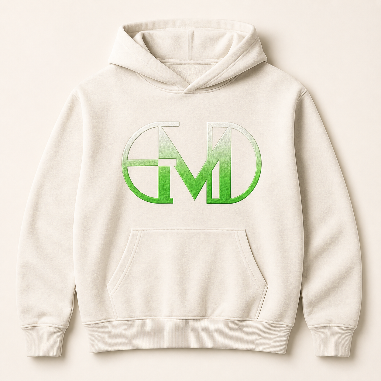 Moletom Emerald - EMD Monograma Verde - Branco